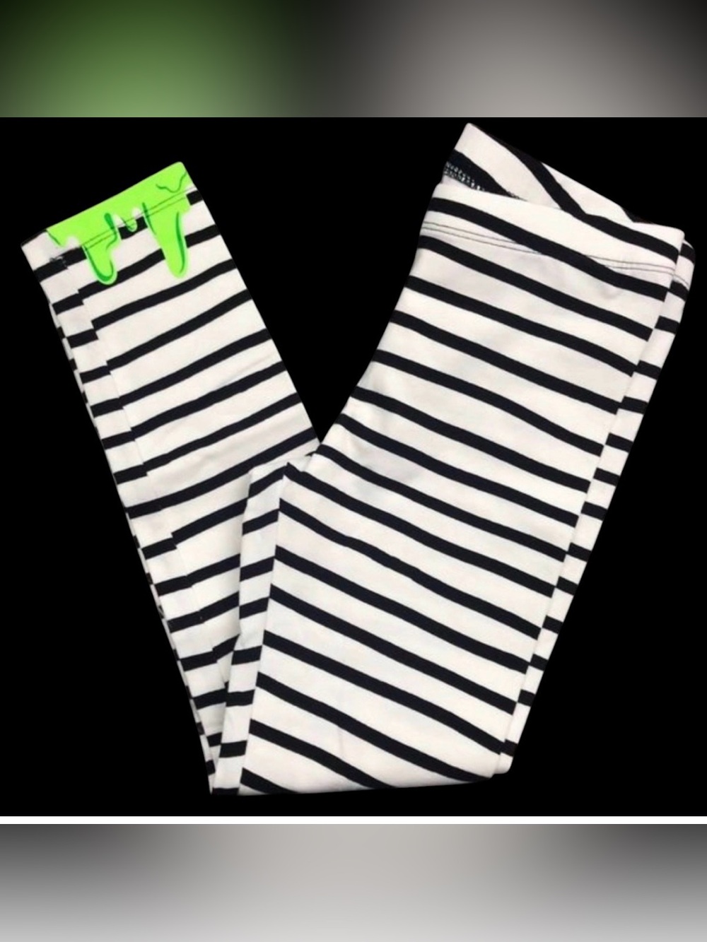 Girls Cat & Jack Ebony Stripe Slime Halloween Leggings